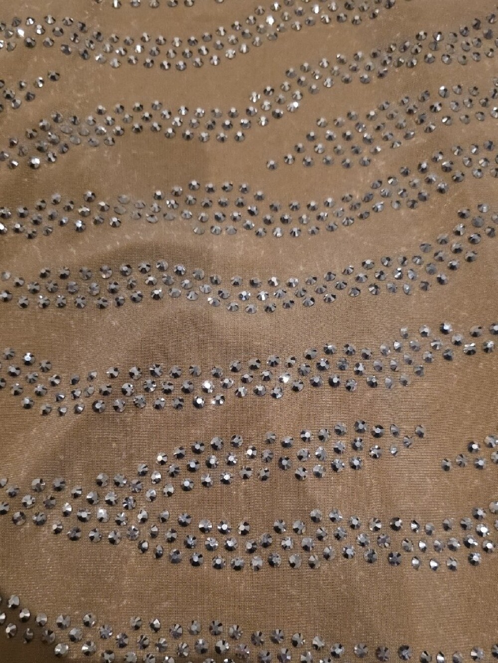 Symphony Gold Rhinestone Bodycon Mini Dress - Picture 2 of 5